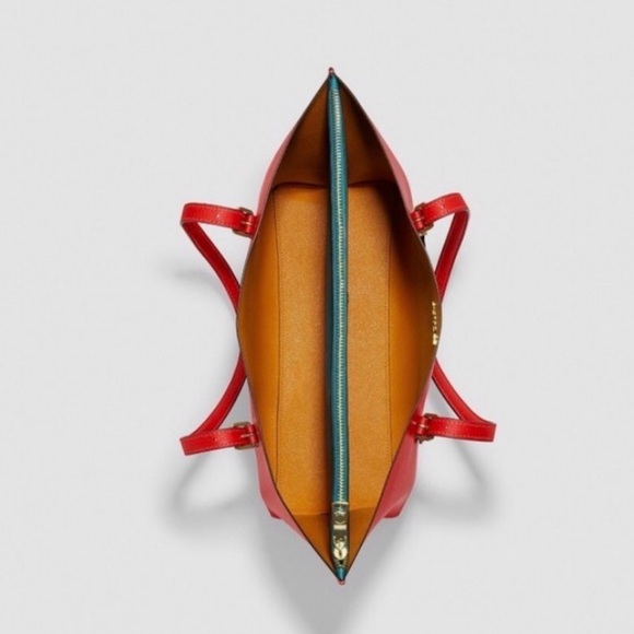 “Authentic” Coach Vibrant Red Tote Bag - Picture 3 of 14